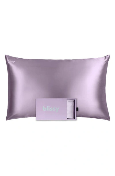 Blissy Mulberry Silk Pillowcase In Lavender