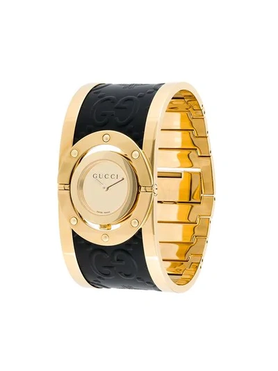 Gucci Twirl Watch, 23.5mm In Gold/black