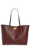 Mulberry Bayswater Leather Tote In Burgundy