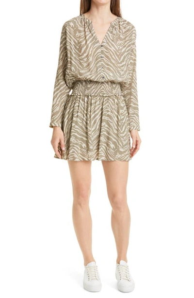 Rails Jasmine Tiger-print Long-sleeve Dress In Safari