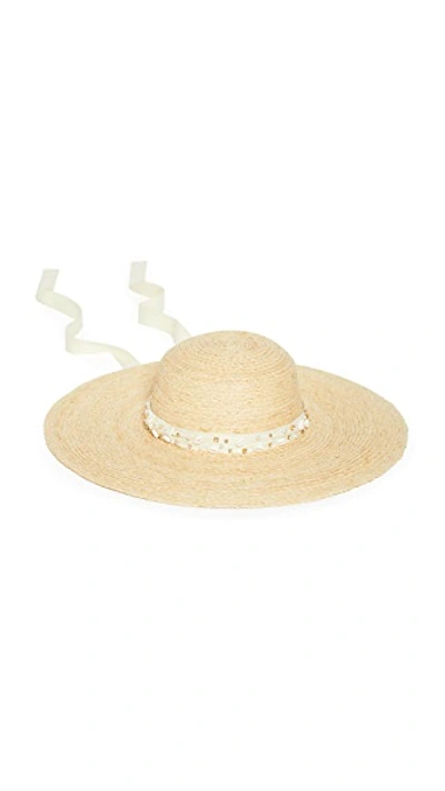 Lele Sadoughi Jeweled Sun Hat In Natural