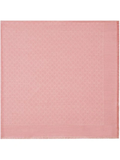 Gucci Gg Jacquard Shawl In Pink