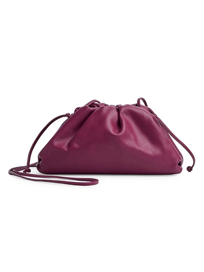 Bottega Veneta Mini The Pouch Leather Clutch In Cinnabar Gold