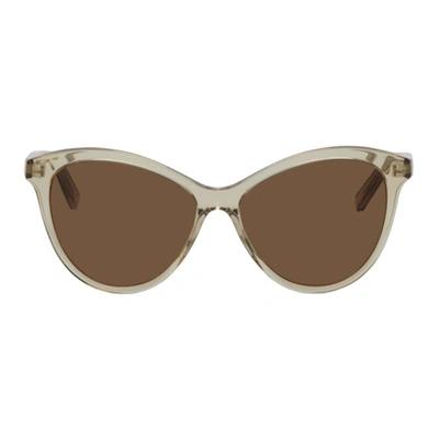 Saint Laurent Yellow Sl 456 Cat-eye Sunglasses In Brown