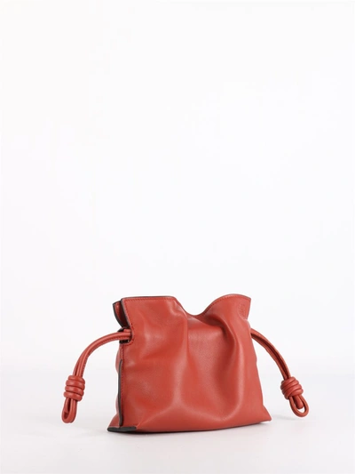Loewe Flamenco Clutch Nano Bag In Red
