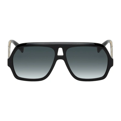 Givenchy Black 7200 Aviator Sunglasses In 0807 Black
