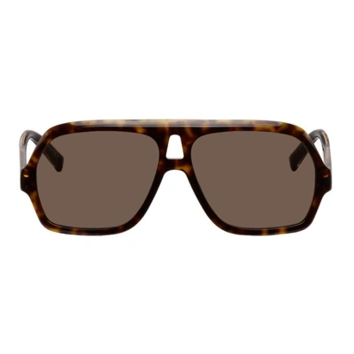 Givenchy Tortoiseshell 7200 Aviator Sunglasses In Brown