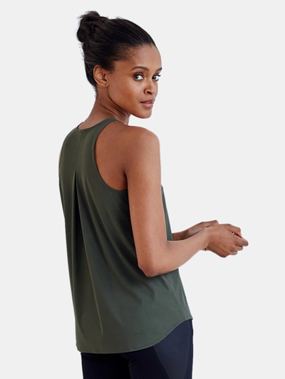 Aday Pleat & Repeat Tank In Green