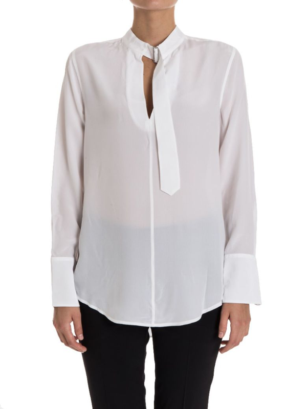 keyhole blouse white