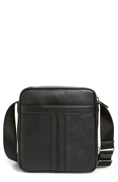 Tod's Double Stripe Leather Messenger Bag In Black | ModeSens