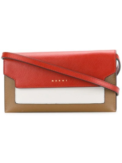 Marni Trunk Side Gusset Wallet - Red