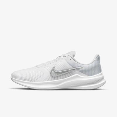 Nike Women's Downshifter 11 Running Sneakers From Finish Line In White,pure  Platinum,wolf Grey,metallic Silver | ModeSens