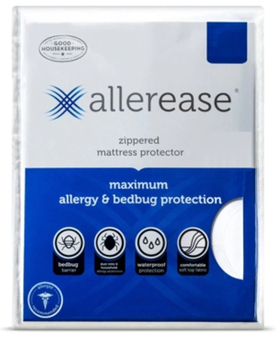 Allerease Maximum Waterproof Allergy And Bedbug Zippered California King Mattress Protector In White