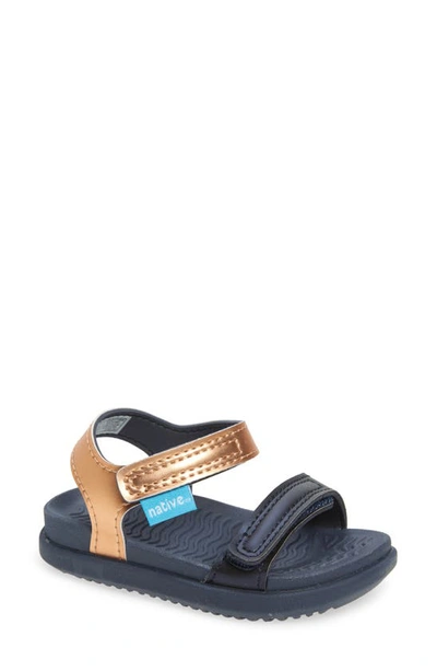 Native Shoes Babies' Charley Metallic Water Friendly Sandal In Grey