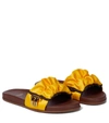 Fendi X Sarah Coleman Ff Vertigo Slide Sandal In Yellow,brown