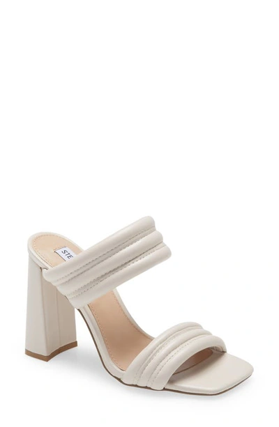 Steve Madden Entice Padded-strap Faux-leather Sandals In Bone