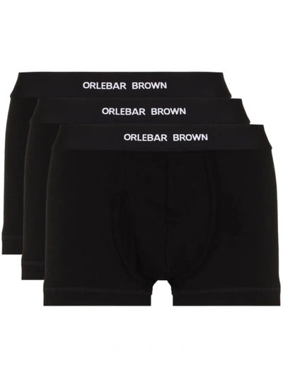 Orlebar Brown Pack Of 3 The Short Trunk Briefs In 黑色