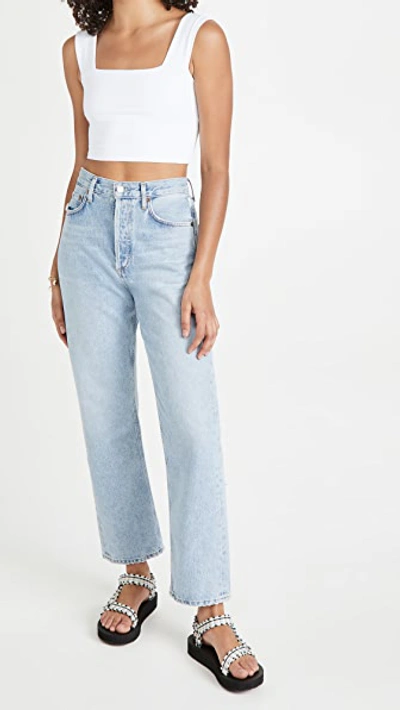 Susana Monaco Wide-strap Jersey Crop Top In Blanched Almond
