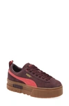 Puma Mayze Gum Sole Women's Sneaker In Brown