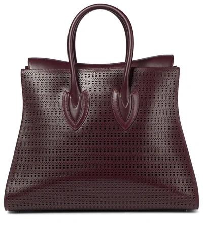 Alaïa Sidi 31 Vienne Laser-cut Top-handle Tote Bag In Almandite