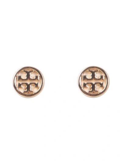 Tory Burch Circle-stud Logo Earrings In Gold