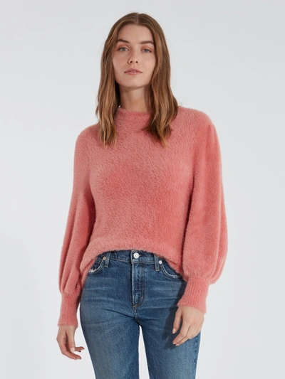 For Love & Lemons Whitney Mohair Cardigan In Rose