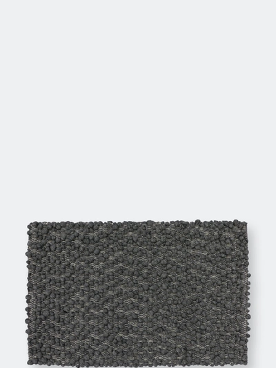 Addison Rugs Addison Boulder Chunky Hand Loomed Wool Rug In Black