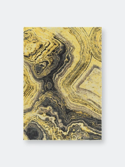 Addison Rugs Addison Cosmo Contemporary Yellow Geode Area Rug