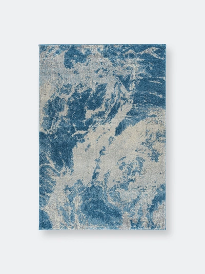 Addison Rugs Addison Plano Nebulous Boho Blue Area Rug