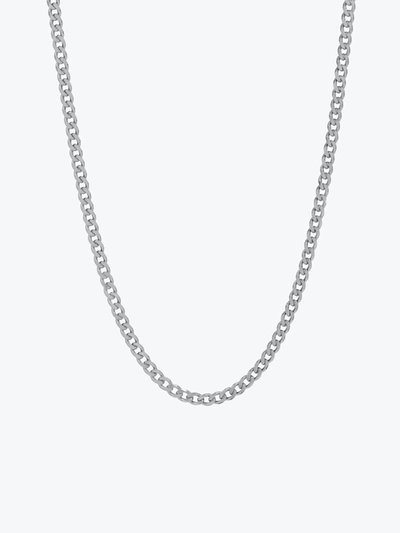 Degs & Sal Sterling Silver Cuban Chain Necklace In Grey