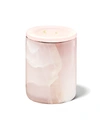 Gilded Body Pink Onyx Marble Candle In Gold