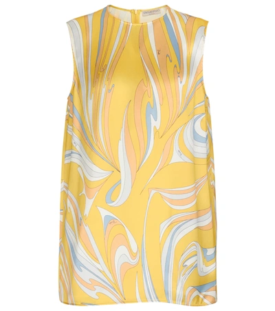 Pucci Vortici Sleeveless Blouse In Multicoloured