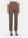 C/meo Collective Hybrid High Rise Tailored Pant In Taupe Check