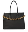 Bottega Veneta Womens Black-gold Chain Embellished Leather Tote Bag