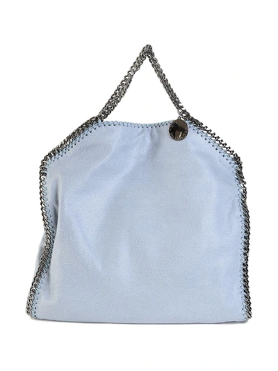 Stella Mccartney Beige Falabella Triple Chain Bag In Blue