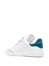 Isabel Marant Beth Velcro-straps Leather And Suede Trainers In White And Green