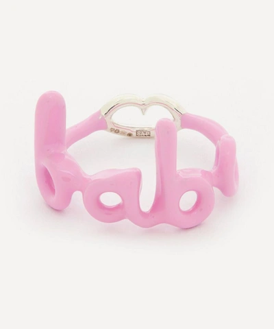 Solange Azagury-partridge Babe Hotscripts Ring In Bubble Gum Pink