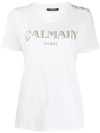 Balmain Metallic Logo T-shirt In White