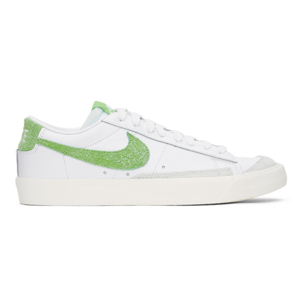 Nike White Green Blazer Low 77 Vintage Sneakers In White Sail White Mean Green Modesens