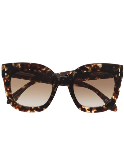 Isabel Marant Eyewear Tortoise-shell Cat-eye Sunglasses In Braun