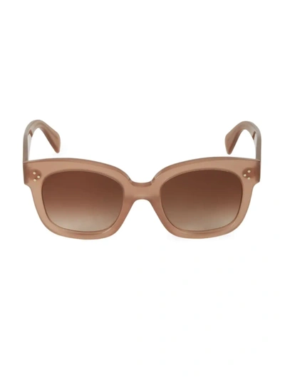 Celine Women's Square Sunglasses, 54mm In Tan/pink
