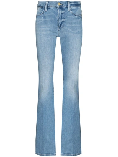 Frame Le High Flared Jeans In Tropic In Blau