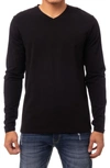 X-ray V-neck Long Sleeve T-shirt In Black