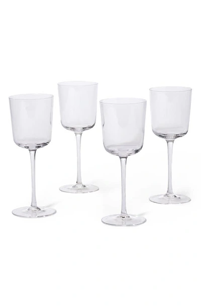 Leeway Home Set Of 4 Wine Glasses In Clear