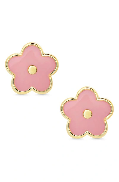 Lily Nily Flower Stud Earrings In Gold