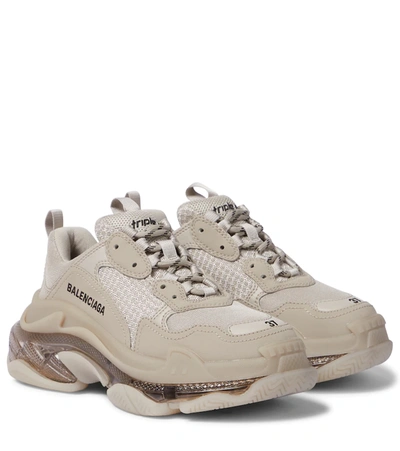 Balenciaga Triple S Sneakers In Light Beige