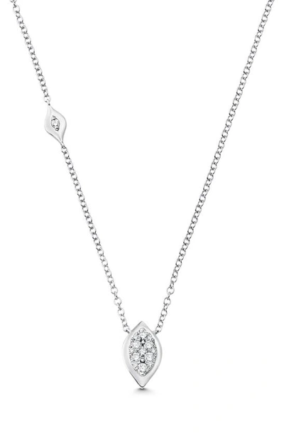 Sara Weinstock Reverie Marquise Diamond Pendant Necklace In 18k White Gold