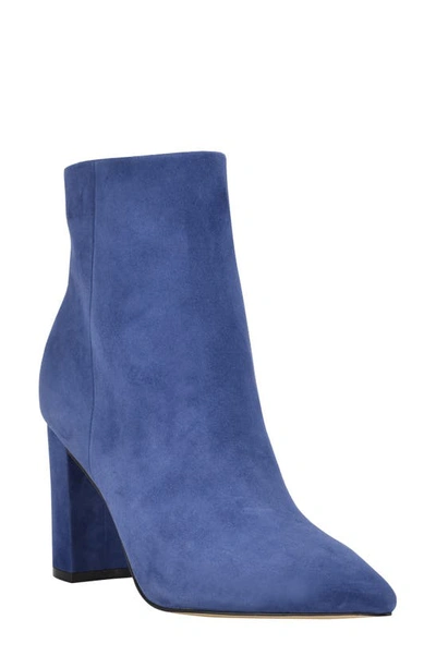 Marc Fisher Ltd Ulani Pointy Toe Bootie In Blue Suede