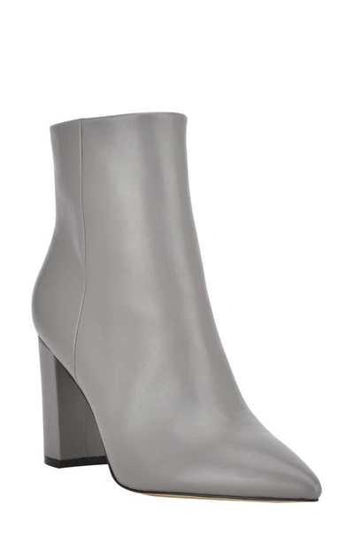 Marc Fisher Ltd Ulani Pointy Toe Bootie In Brushed Nickel Leather