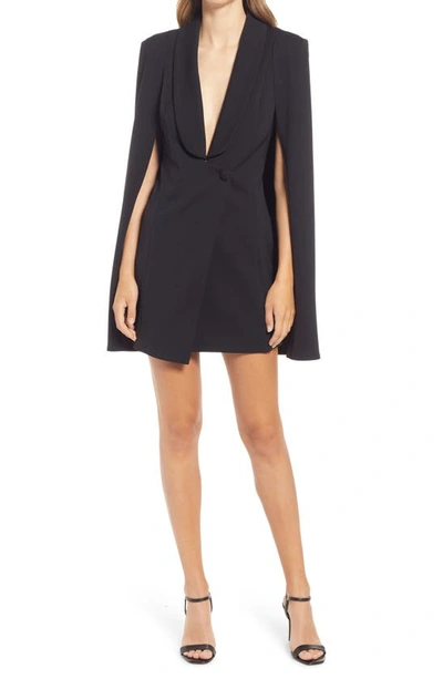 Katie May Boss Lady Cape Minidress In Black